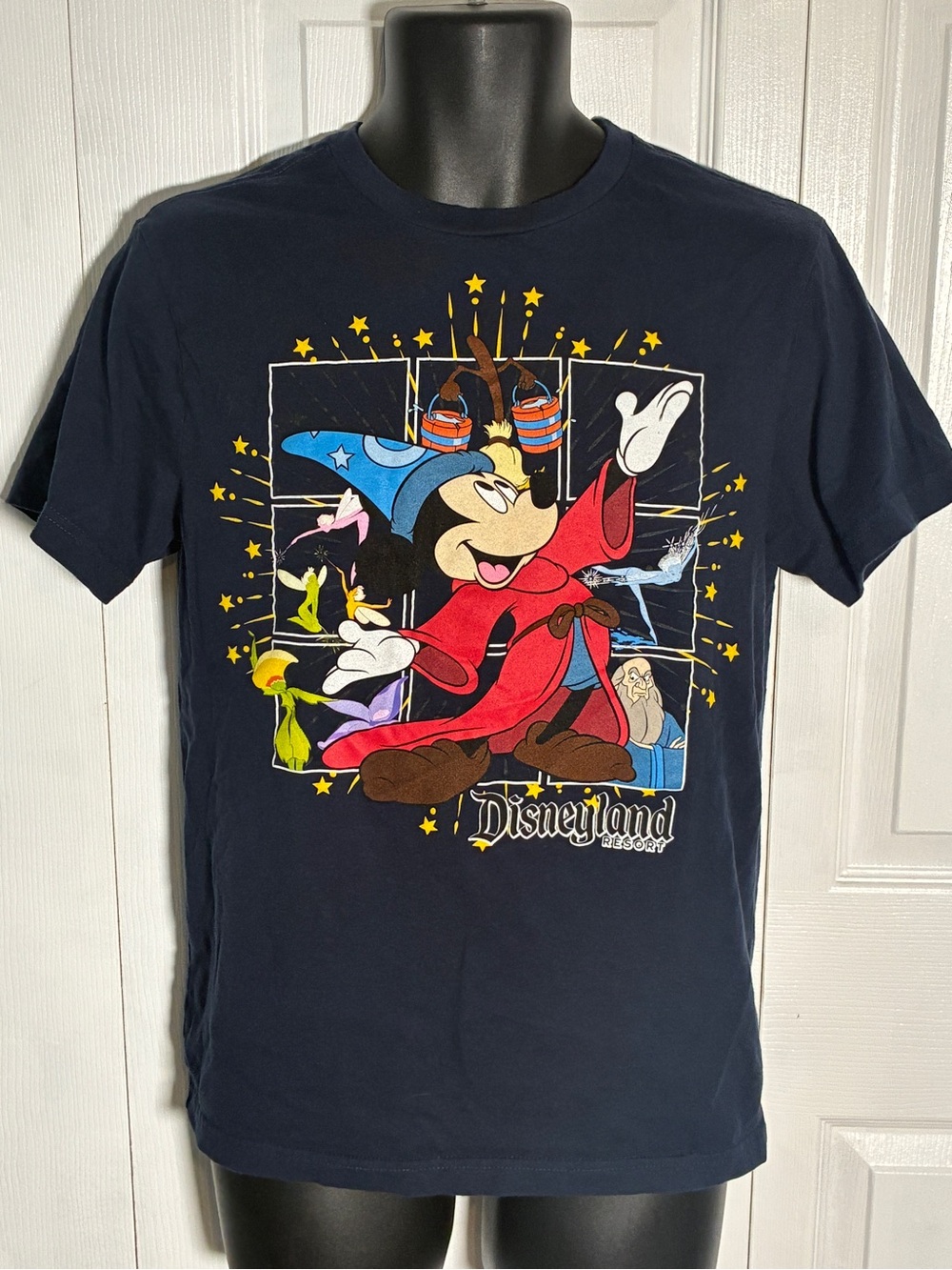 Disneyland Resort Fantasia Sorcerer Mickey Navy Tee - Size S